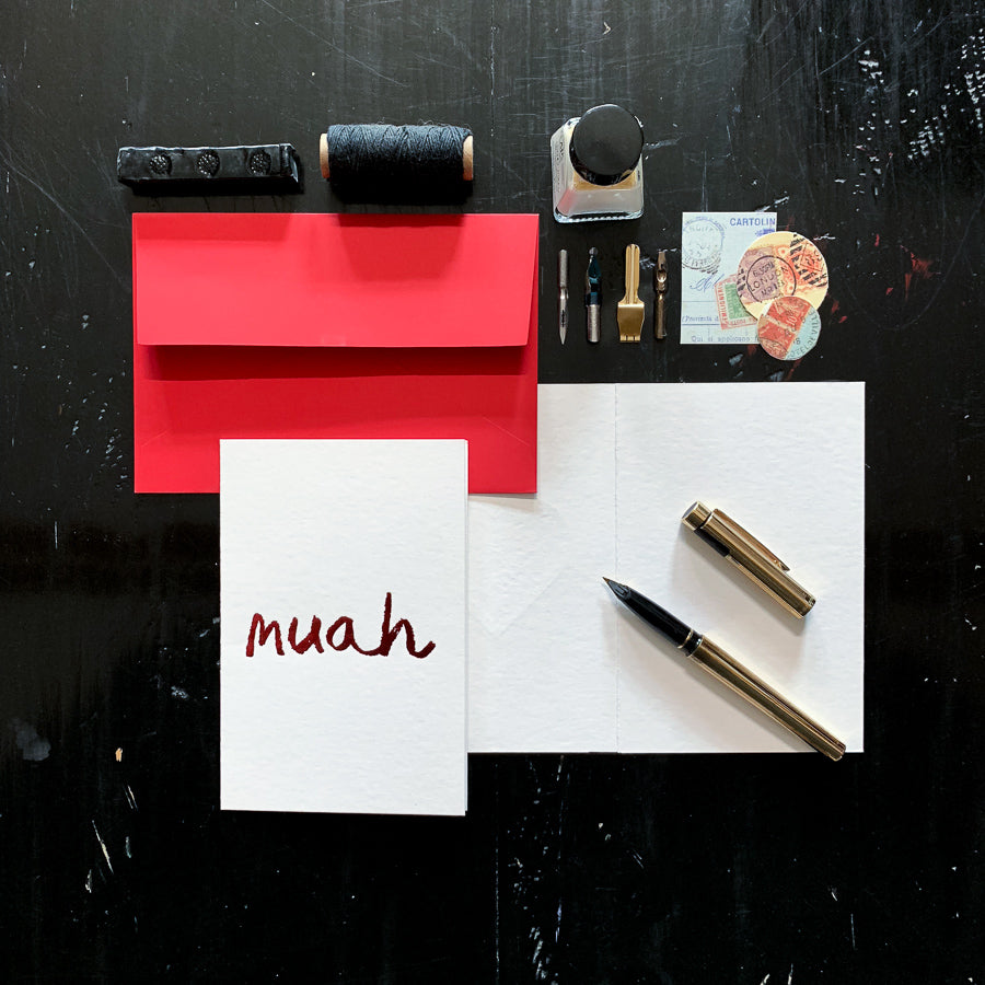 Muah Greeting Card