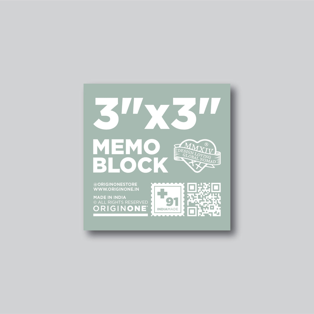 3" Matcha Memo Block