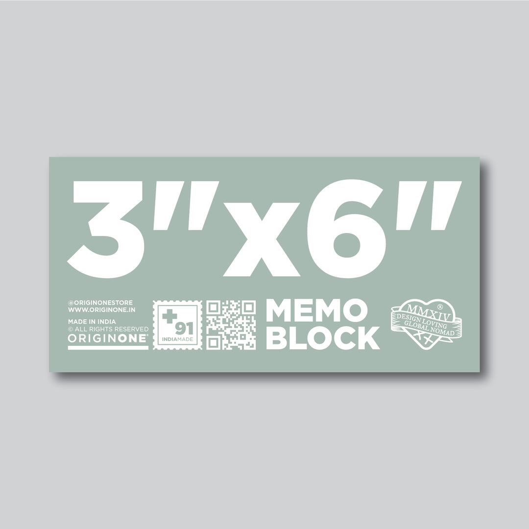 6" Matcha Memo Block
