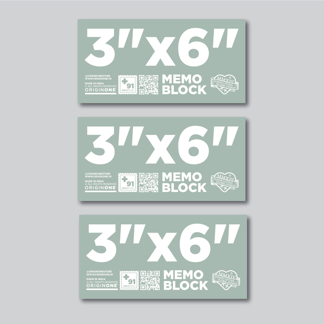 6" Matcha Memo Block