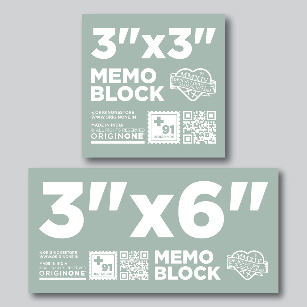 Memo Block Example Set of Memo Blocks – Origin One