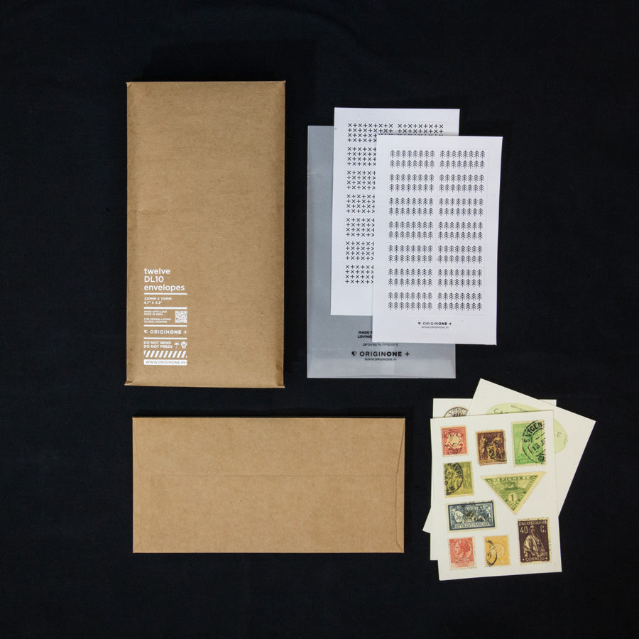 Set of 12 Kraft Envelopes