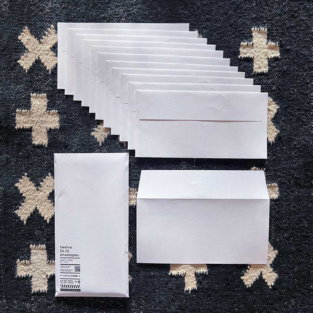 Set of 12 White Envelopes