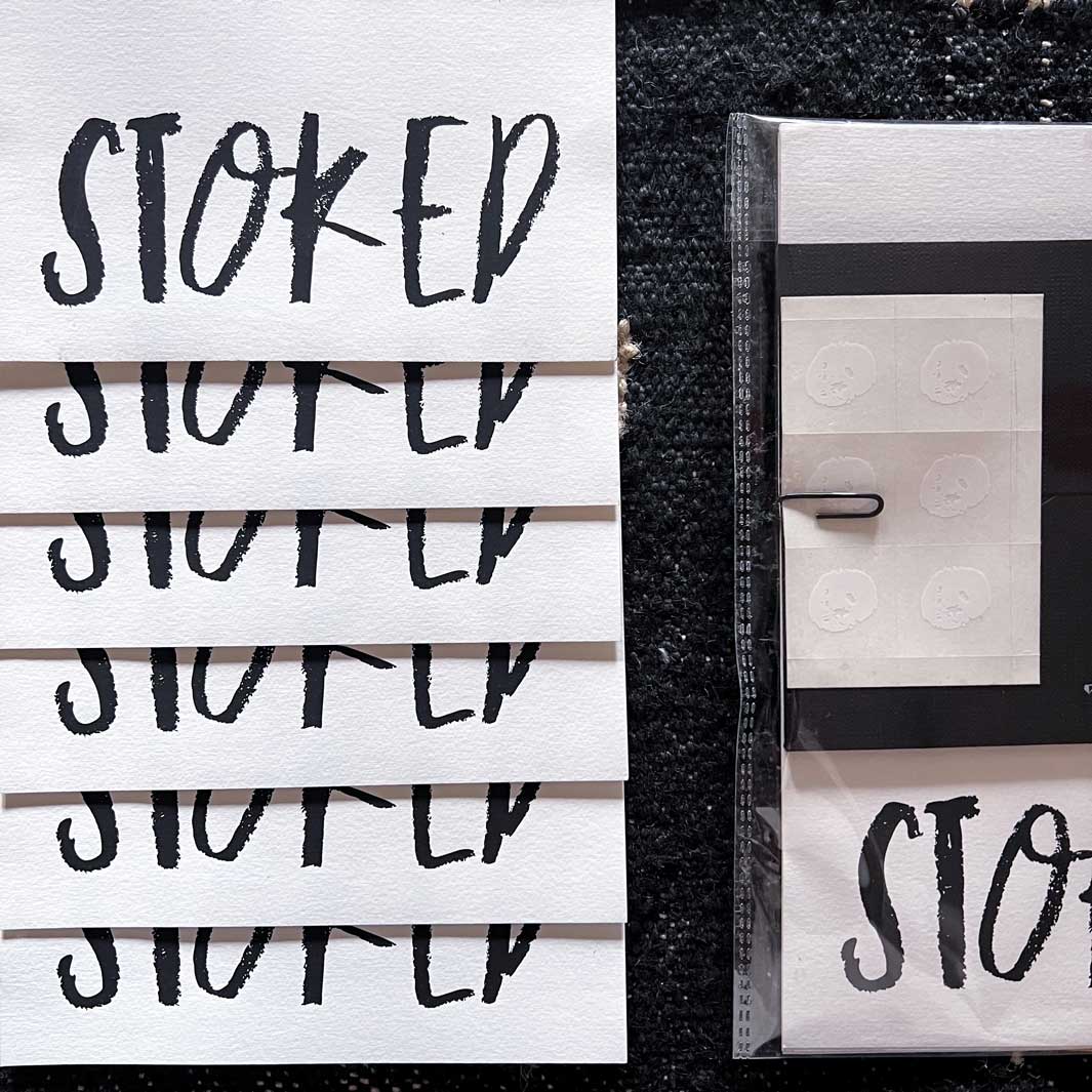 'Stoked' Letter Set