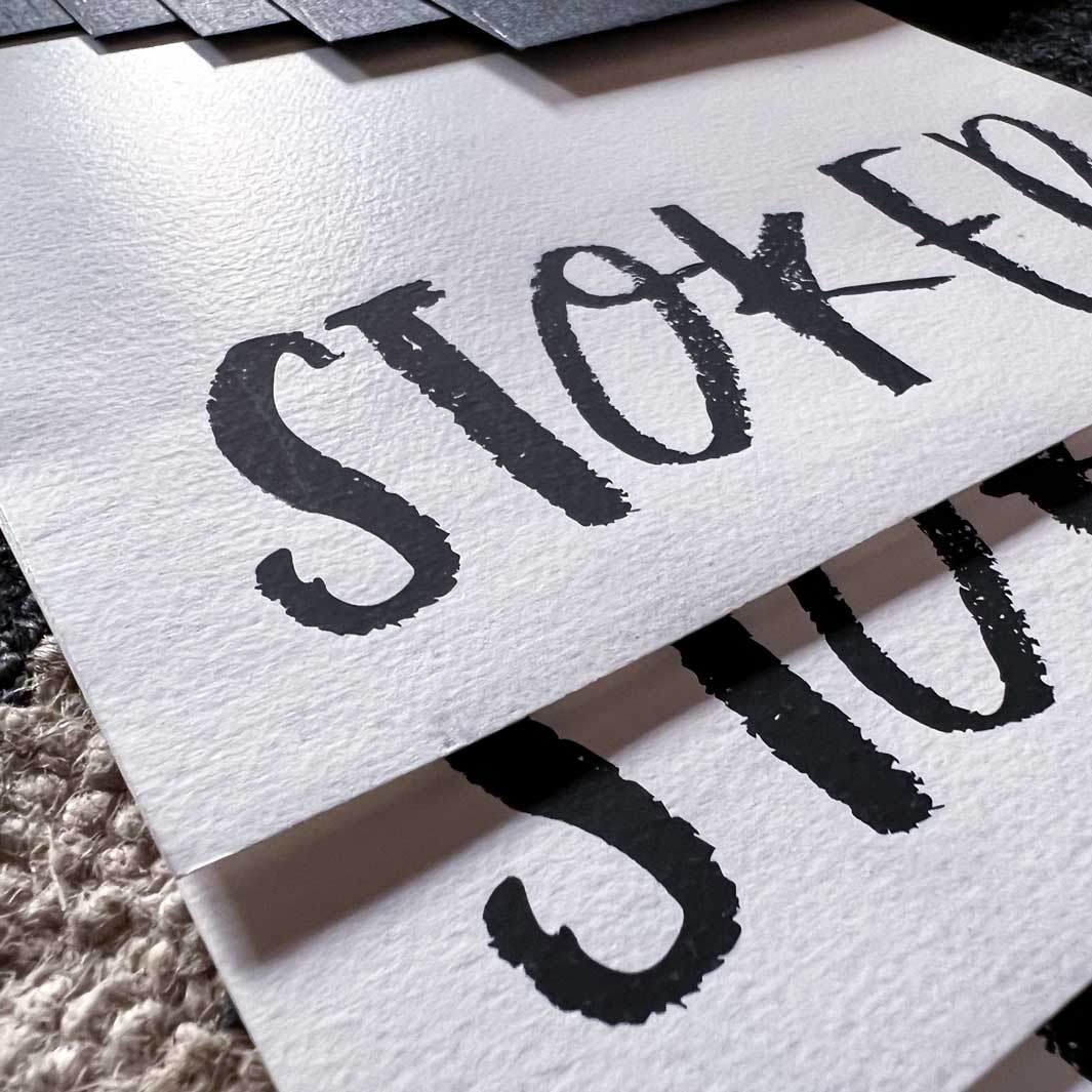 'Stoked' Letter Set